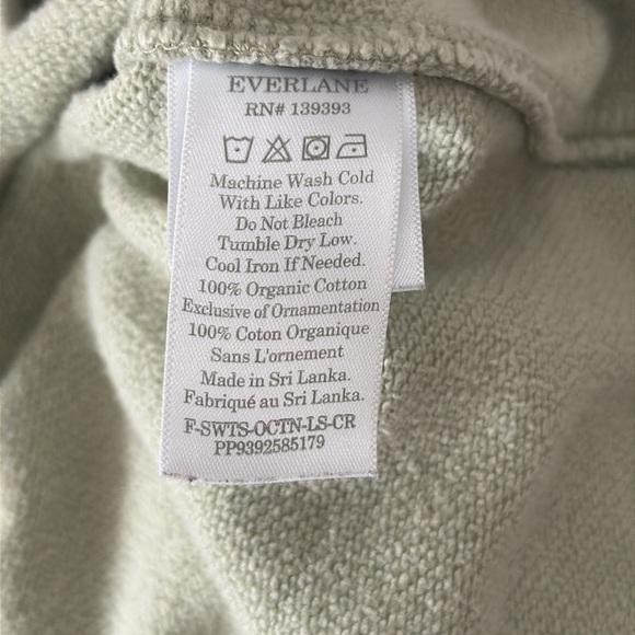 Everlane The Track Oversized Crew Sweatshirt Light Green - Picture 7 of 8